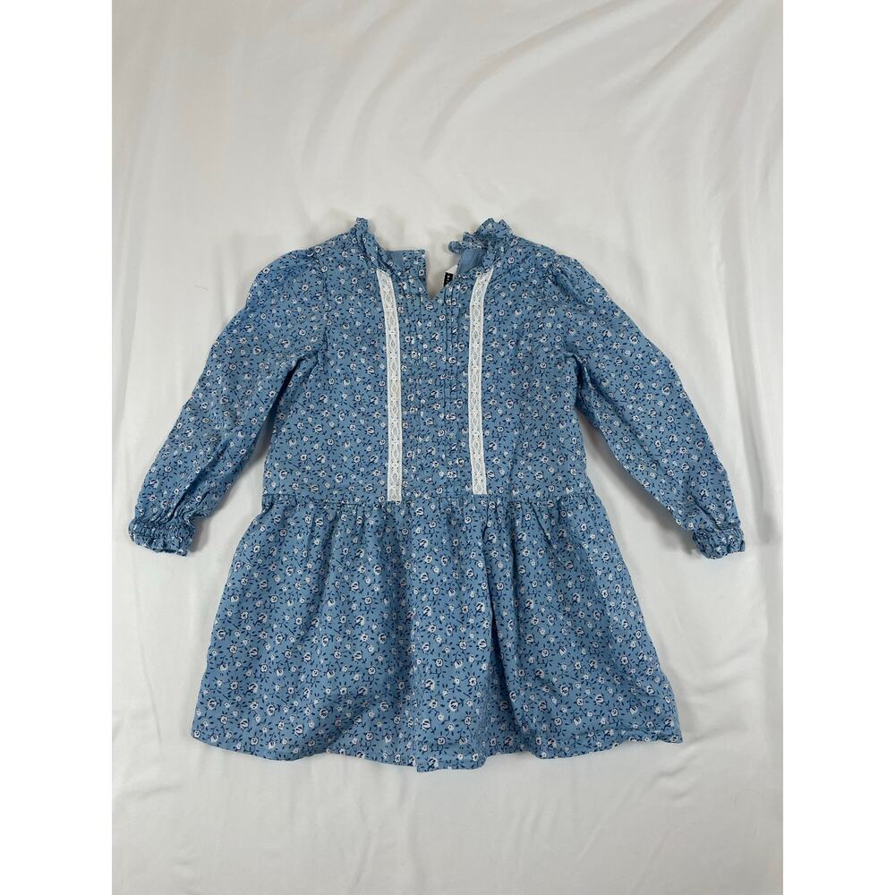 Janie and Jack Floral Dress Blue Lace 18 24 Months Cottagecore Girl